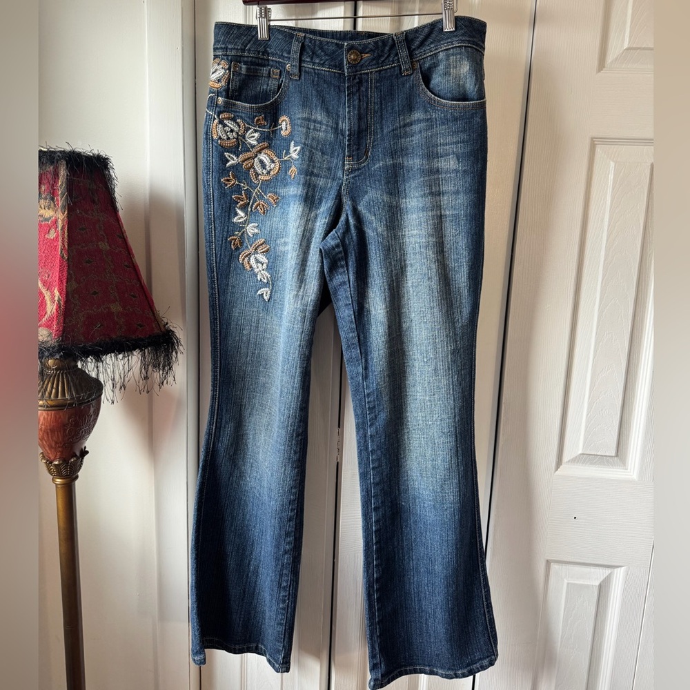 Zana Di Embroidered Blue Women’s Jeans